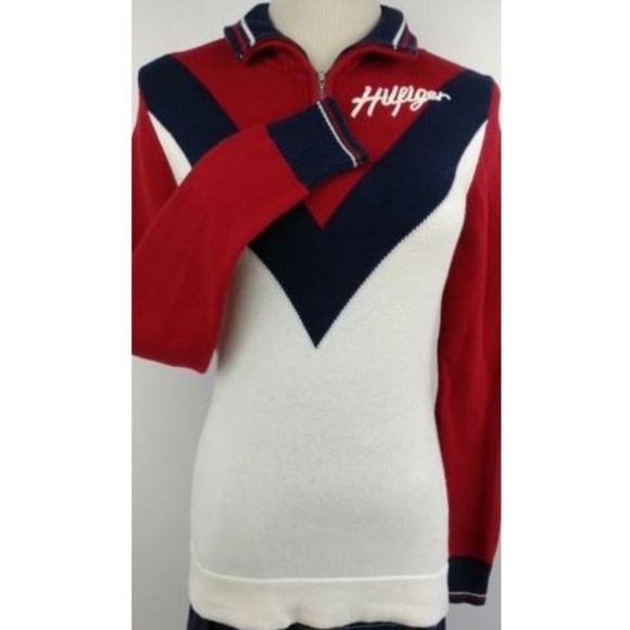 Tommy Hilfiger Sweaters Retro Tommy Hilfiger Bowling Sweater Wspell Out S Poshmark